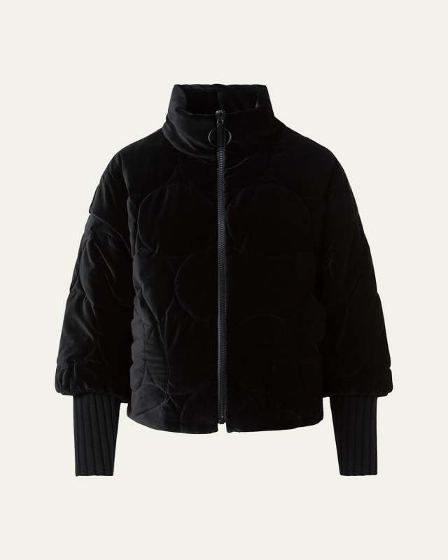 Dot Quilted Velvet Jacket